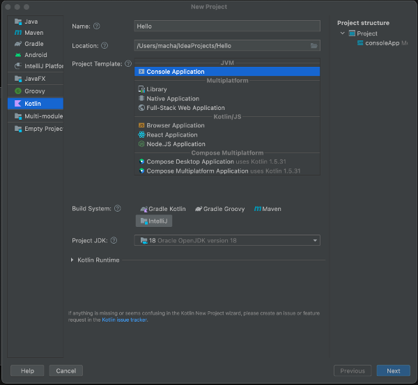 Intellij projet